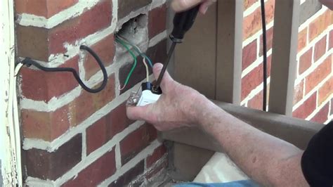 how to replace an outdoor junction box in brick wall|no junction box on electrical.